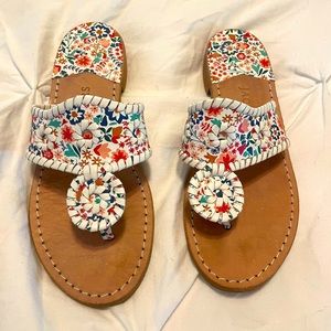 Jack Rogers flat sandals in floral icon